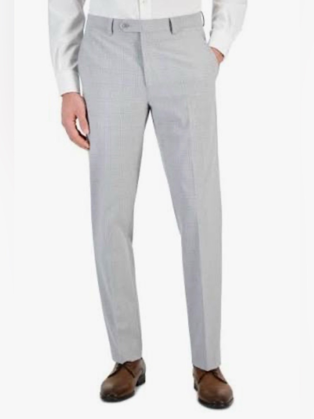 Alfani Light Gray Men's Dress Pants - Classic Fit